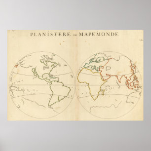 Poster Plan du monde