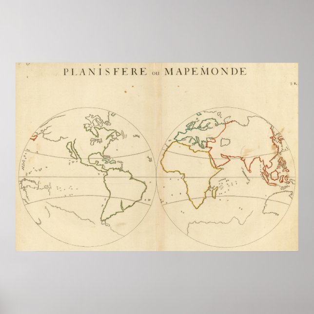 Poster Plan du monde (Devant)