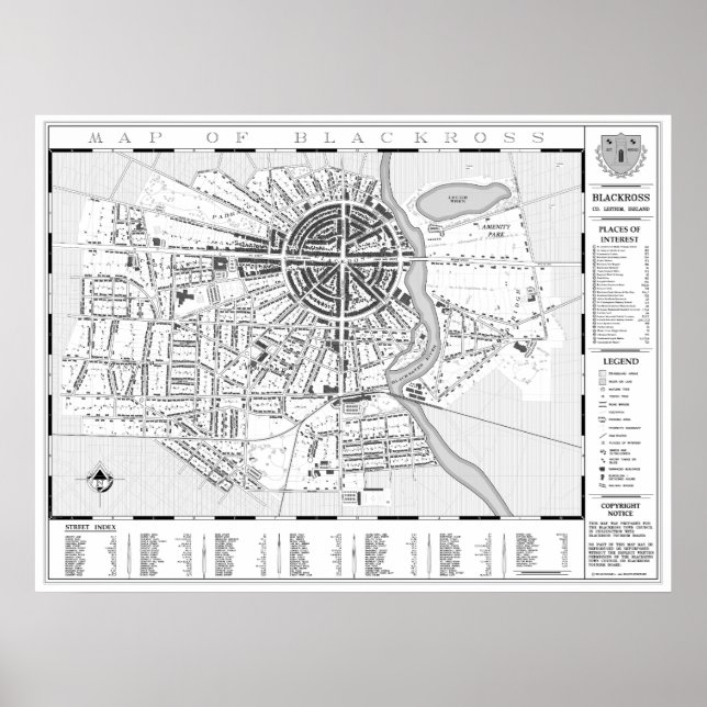 Poster Plan Mur De Blackross Town (Devant)
