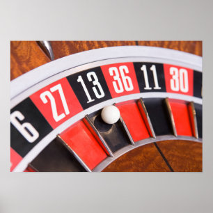 Poster Plan rapproché de roue de roulette