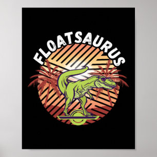 Poster Planche à roulettes électrique Tyrannosaure flotta