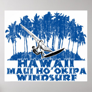 Poster Planche à voile de Maui Ho'okipa