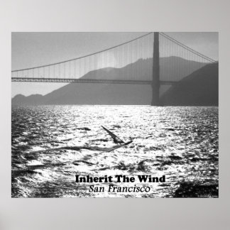 Poster Planche à voile sur la baie de San Francisco