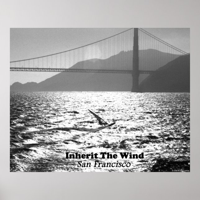 Poster Planche à voile sur la baie de San Francisco (Devant)