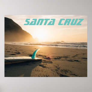 Poster Planche de surf Père Noël Cruz
