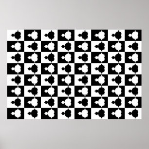 Poster Planche d'échecs de Mandelbrot