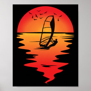 Poster Planchiste Vintage Neck Sunrise Sunset Romantique