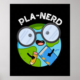 Poster Planerd Drôles de Puns de Planète Fond Sombre