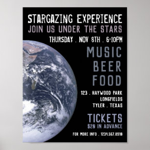 Poster Planet Earth, Planetarium, événement Publicité