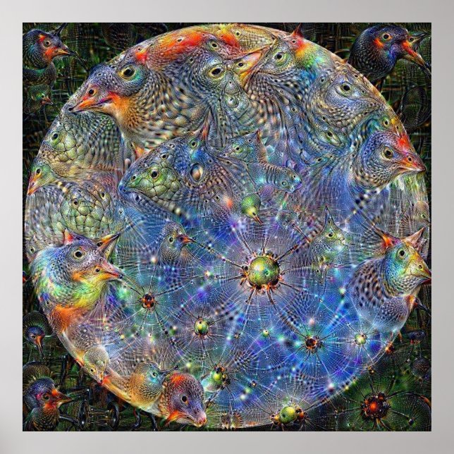 Poster Planet Mercury Deep Dream (Devant)