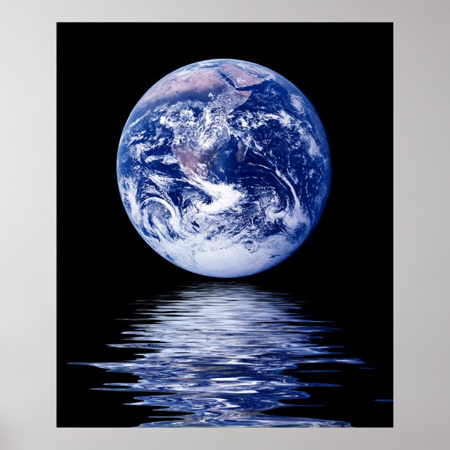 Poster Planète bleue de l'eau (Devant)
