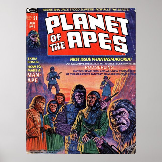 Poster Planète de la bande dessinée Apes (Devant)