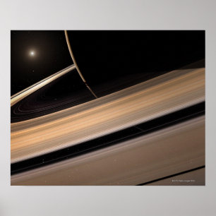 Poster Planète de Saturn dans le système solaire, plan