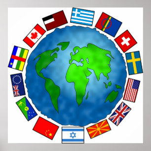 Poster Planète du drapeau
