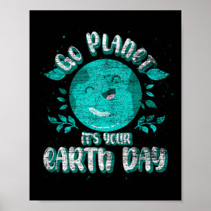 Poster Planète mignonne Anniversaire Funny Go Planet Your