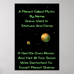 Poster Planète naine Pluto Limerick