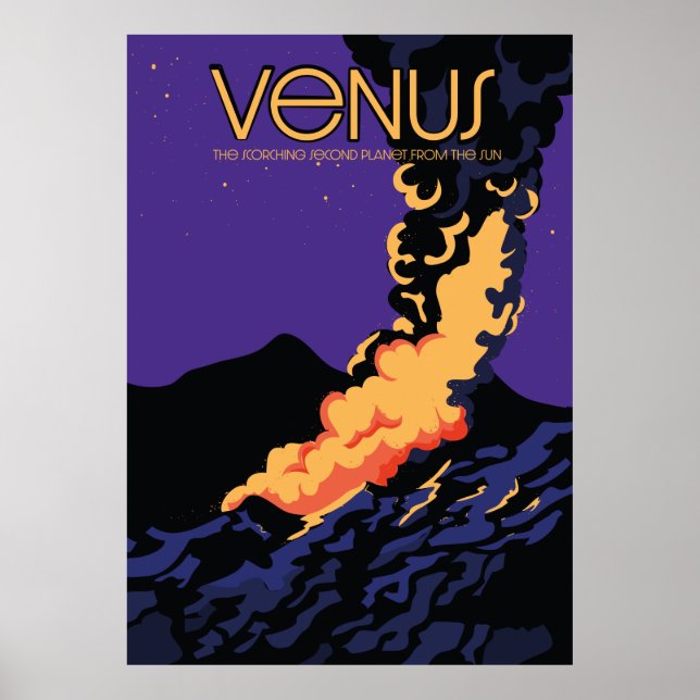 Poster Planète Vénus art spatial (Devant)