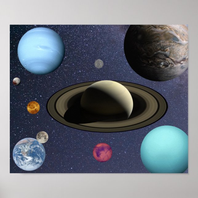 Poster Planètes du système solaire (Devant)