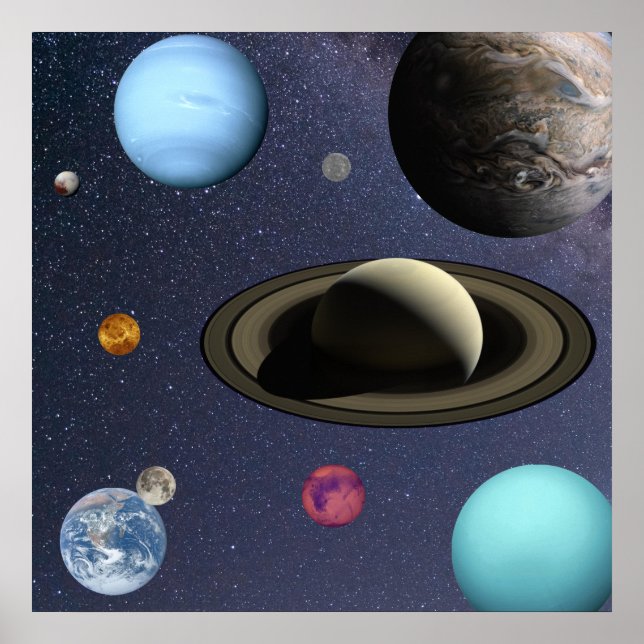 Poster Planètes du système solaire (Devant)