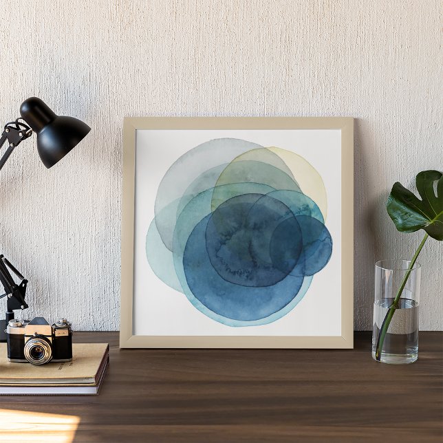 Poster Planètes en évolution - Cercles d'aquarelle (Créateur téléchargé)