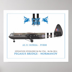 POSTER PLANEUR DE HORSA - PONT DE PEGASUS