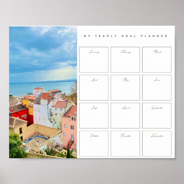 Poster Planificateur de vacances annuel (Devant)