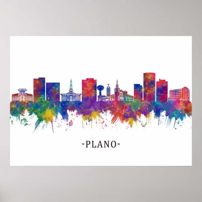 Poster Plano Texas Skyline (Devant)