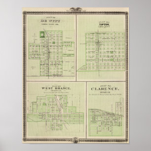 Poster Plans de DeWitt, Tipton