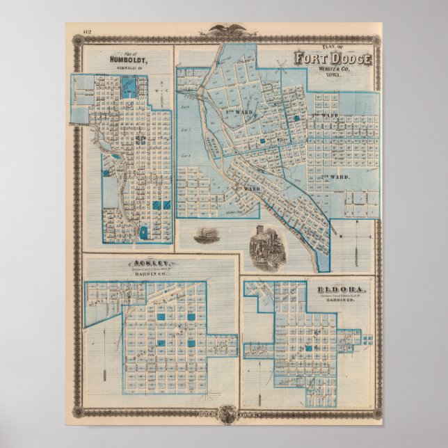 Poster Plans de Fort Dodge, Humboldt (Devant)