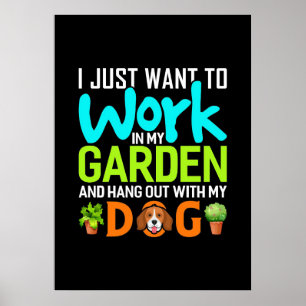 Poster Plante Aime Dans Mon Jardin Avec Mon Chien