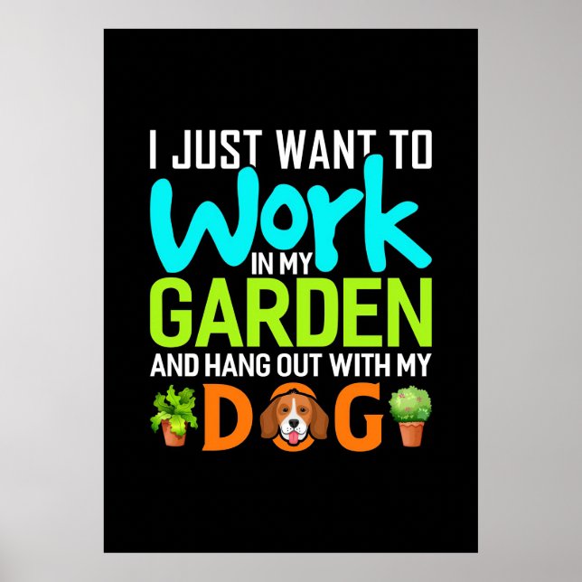 Poster Plante Aime Dans Mon Jardin Avec Mon Chien (Devant)