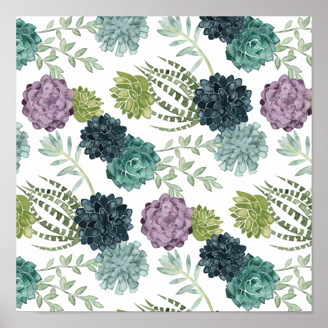 Poster Plante Happiness Collection Motif Succulent 3 (Devant)