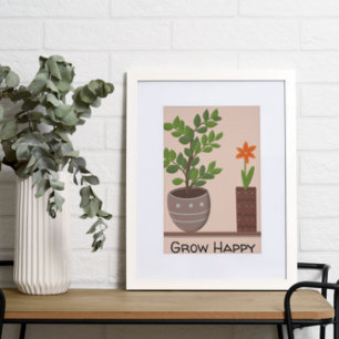 Poster Plante heureux