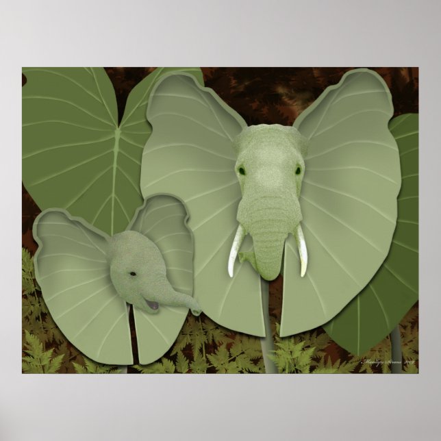 Poster Plante Imaginaire des oreilles éléphantes (Devant)