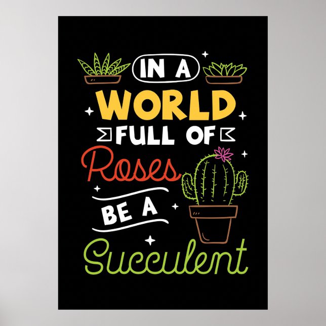 Poster Plante Lover Être un succès (Devant)
