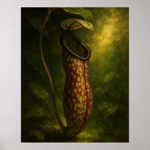 Poster Plante Pitcher: Élégance Toxique Art Impressionnis