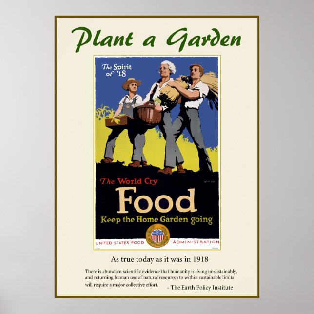 Poster Plante un jardin (Devant)