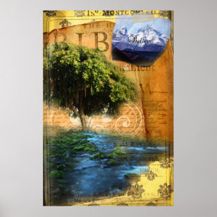 Poster Plantée par l'Eau