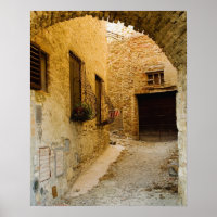 Plantes dans les jardinières, San Gimignano, Sienn