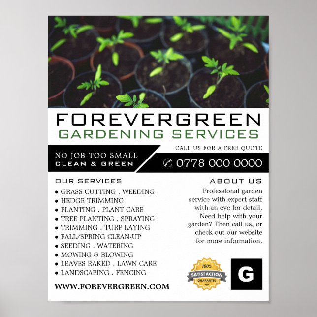 Poster Plantes de tomates, Service de jardinage, Horticul (Devant)