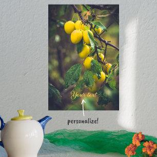 Poster Plantes jaunes après la pluie