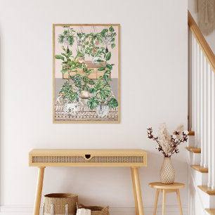 Poster Plantes tropicales à l'aquarelle