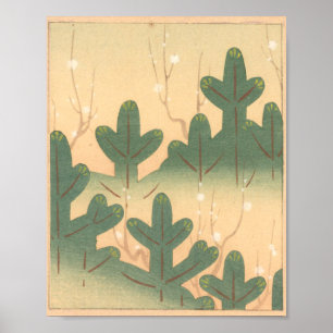 Poster Plantes vintages japonais de Wall Art