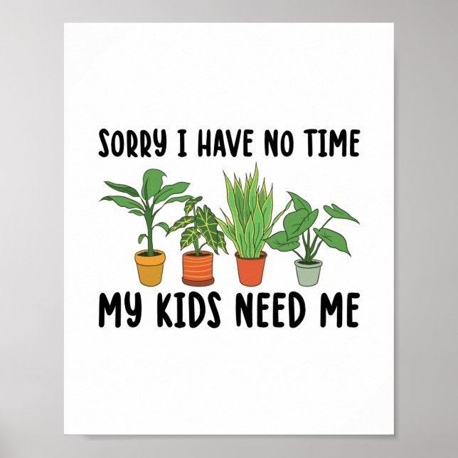 Poster Plantie | Ménages Hobby Gardener Cadeaux (Devant)
