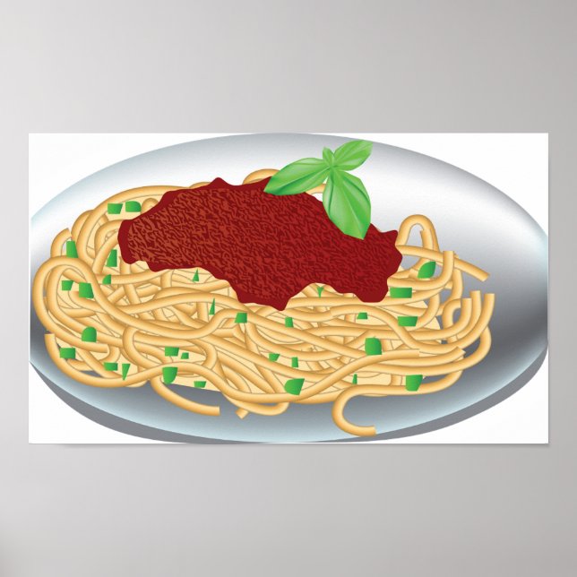 Poster Plaque D'Affiche Spaghetti (Devant)