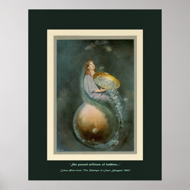 Poster Plaque d'art couleur de la Rubaiyat d'Omar Khayyam (Devant)