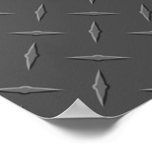 Poster Plaque de diamant en acier aluminium argent hommes
