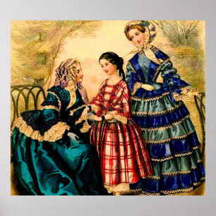Poster Plaque de mode française 1852