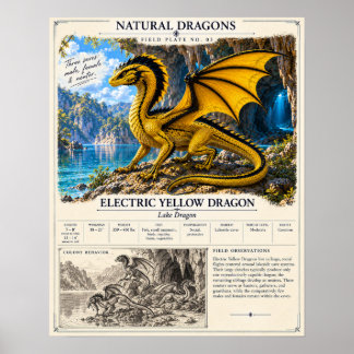 Poster Plaque de terrain jaune électrique