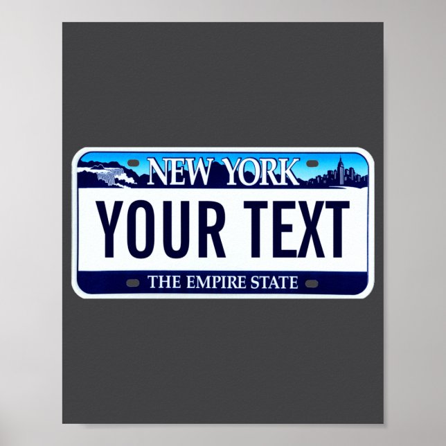 Poster Plaque d'immatriculation de New York _1  (Devant)